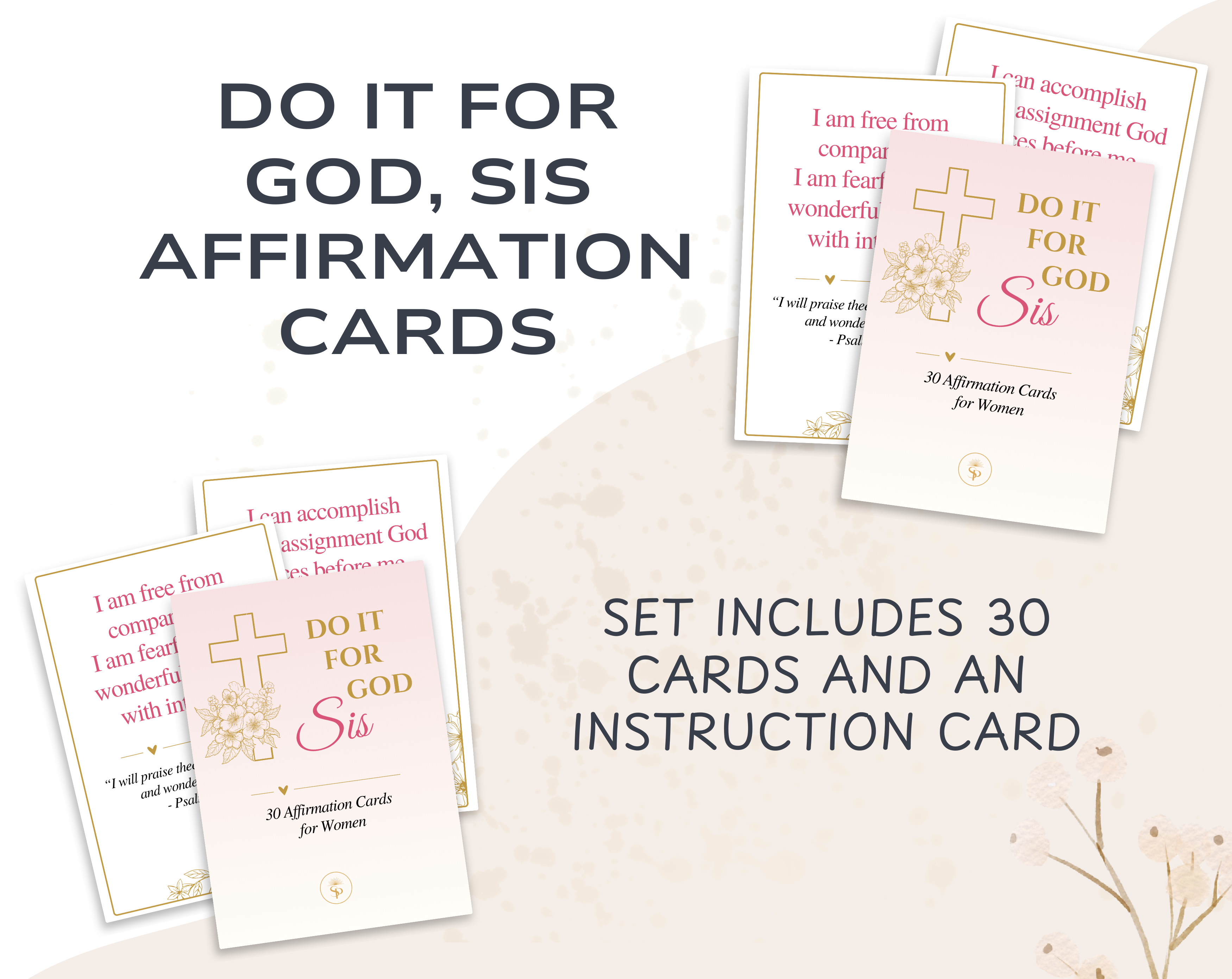 Do It For God, Sis Affirmation Cards